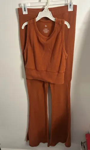 SO Kohls Flare Pants and Tank Top Waffle Knit Set thumbnail 1