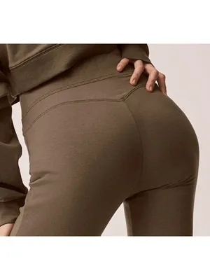Alo Sway Bootcut Sweatpants Olive Tree High-Rise Waist Army Brown Flare Sweats M thumbnail 4