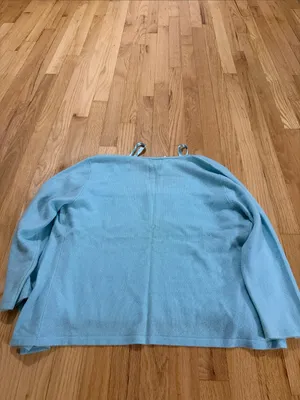 NWT Vintage Blue Cashmere Cardigan Tank Top Matching Set Sz XL thumbnail 8