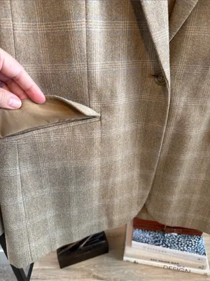 Lands' End Wool Lined Woven Career Dress Suit Blazer, 14 thumbnail 3