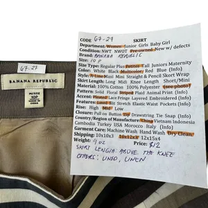 Banana Republic Multicolor Linen Pleated Striped Skirt Women Petite 10P | 67-27 thumbnail 5