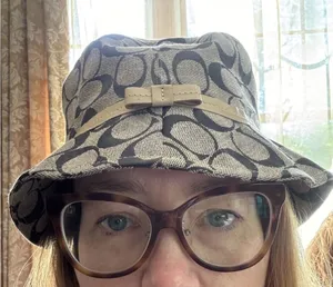 COACH Y2K BUCKET HAT Black Gray S/P Vintage 90s thumbnail 1