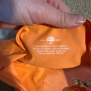 NWT Free People x toast apex bikini top nectarine thumbnail 3