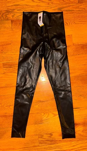 ⭐️Joie Black Faux Leather Leggings thumbnail 1