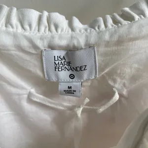 Lisa Marie Fernandez Target Dress Womens M White Ric Rac Summer Linen Blend Mini thumbnail 5