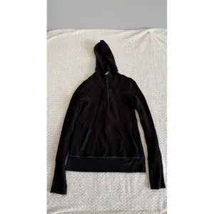 FP Movement Free People Black Quarter Zip Mesh Panel Hoodie Sweatshirt Small thumbnail 2