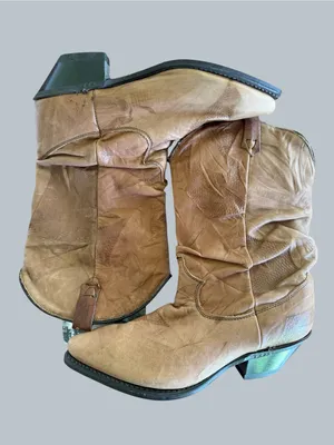 Dingo Vintage Women's Brown Leather Slouch Boot Size 6.5 #267025 thumbnail 8