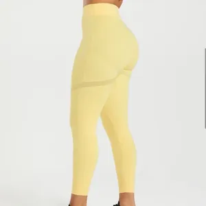 Gymshark Whitney Simmons Scrunch Butt Mesh Leggings Yellow Women’s Small thumbnail 2
