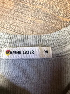 Marine Layer Cloud 9 Cropped Pullover Sweatshirt Women's Medium Shadow Green thumbnail 5