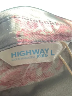 Highway Jeans Light Blue Button-Front Floral Tie Hem Shirt thumbnail 7
