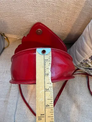 Vintage Stuart Weitzman Red Leather Crossbody Bag made Spain Y2K thumbnail 7