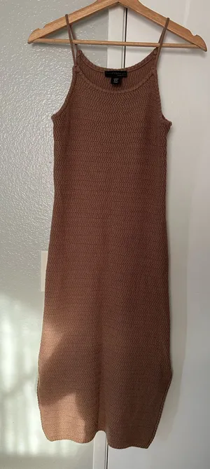 House of Harlow 1960 Midi Dress Knit Brown thumbnail 1
