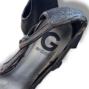 G by Guess Platform Pumps Womens‎ Black Good Glitter Peep Toe Heels Size 7.5 thumbnail 8