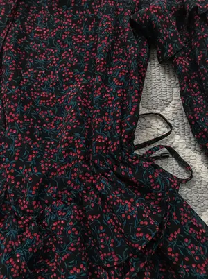 Revolve Holiday Print Ruffle Cinch Waist Mini Drszz thumbnail 7