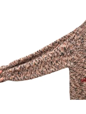 POL Red Star Pink Hooded Knit Cardigan Size Large Cozy Celestial Alt-Boho thumbnail 7