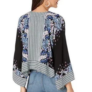 Free People Mix N Match Mixed Print Top Sz M thumbnail 2