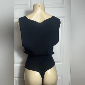 Abercrombie & Fitch Soft A&F Wrap Around Sleeveless Ribbed Knit Sweater Bodysuit thumbnail 10