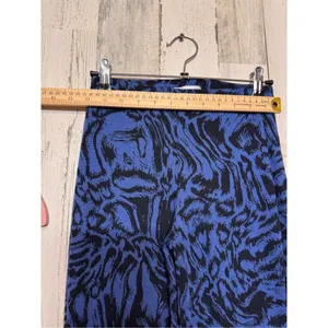 Urban Outfitters Bryn Pull On Flare Pants Blue And Black Swirl Print size XS thumbnail 6