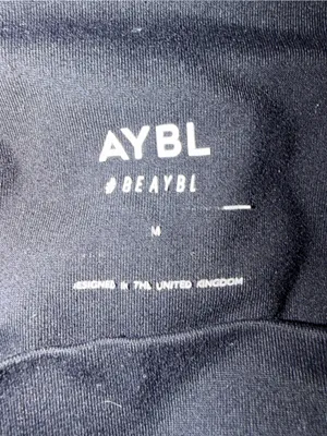 AYBL Athletic Yoga Gym High Rise seamless black ankle leggings medium thumbnail 5