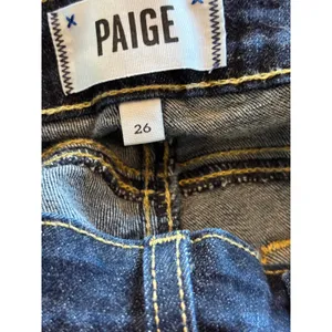Paige Manhattan Bootcut Jeans Dark Wash Denim Size 26 Made in USA Slim Flare‎ thumbnail 5