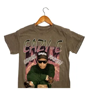 Eazy E Express Yourself Vintage Style Unisex T Shirt Short Sleeve Small Brown thumbnail 4