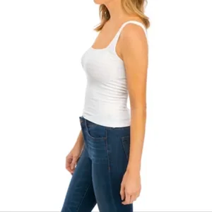 Free People Square One Seamless Cami Tank in White sz XS/S NWT $30R thumbnail 3