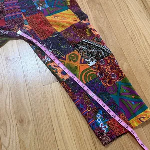 Patchwork Printed Cotton Overalls Jumpsuit Sz M Size M thumbnail 6