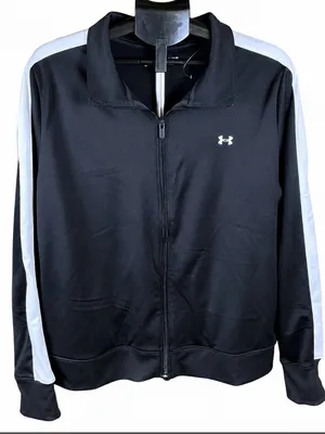 Under Armour Women’s Track Jacket Black & White Large - NWOT thumbnail 6