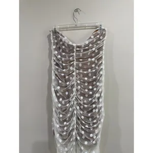 Majorelle White Mesh Polka Dot Brady Dress Revolve Bodycon Midi XL thumbnail 11