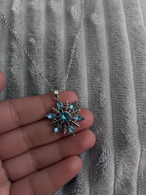Snowflake Necklace 925 Sterling Silver Blue Snowflake Pendant Christmas Necklace for Women Holiday Birthday Gifts thumbnail 4