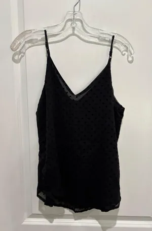 Shinestar Lined Black Camisole, Sz L thumbnail 2