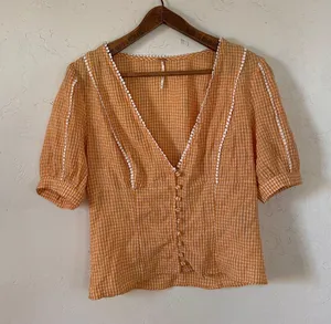 Free People Gingham Top thumbnail 1