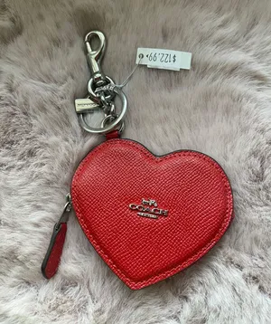 Coach heart bag charm thumbnail 1