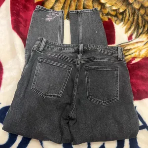 Abercrombie & Fitch Women's Dark Gray Straight Leg Jeans thumbnail 2