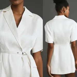 Anthropologie Lorenzo Short-Sleeve Belted Blazer Dress NWT thumbnail 2