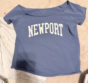 Brandy Melville Blue Newport Crop Top thumbnail 1