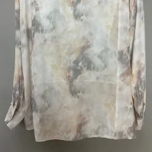 Grade & Gather Top Watercolor Marble Print Button Down Shirt Medium Blouse thumbnail 6