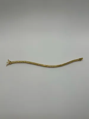 Moissanite Iced Out Tennis Bracelet Gold 3mm 7 Inch Brand New VVS1 Fast Shipping thumbnail 2