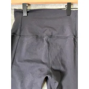 Alo Yoga Moto High Waisted Leggings Black XS Faux Leather Ribbed Panel thumbnail 4