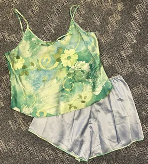 Vintage Petra Fashions 2 piece Lingerie Set Cami & Shorts Satin Pajamas Sz.Large thumbnail 1