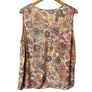 Adrienne Vittadini Paisley Print‎ Sleeveless Top Size 1X thumbnail 3
