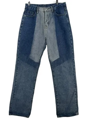 Princess Polly Women's Size 6 High Waisted‎ Mom Jeans Two-Tone Denim Punk Rock thumbnail 1