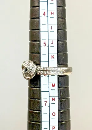 Authentic Pandora Retired Sparkling Love Knot Ring 190997CZ Silver 925 CZ US 6 thumbnail 7