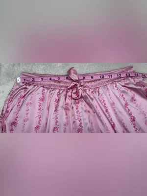 Rareraw Cottagecore Coquette Pink Satin Pajama Set Size Medium thumbnail 12