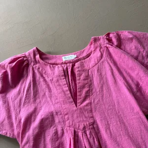 Boutique Pink Cotton Flutter Sleeve Babydoll Dress thumbnail 6
