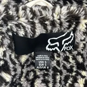 Fox Racing Womens Snow Jacket White Faux Fur Leopard Lining Hooded Small thumbnail 8