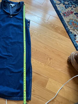 Casual Corner Denim Sailor-Style Maxi Dress cottagecore granny pie vibes thumbnail 9