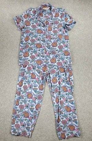 Soft Surroundings Harbor Orleans Pajamas Womens XS Floral Paisley Sleepwear thumbnail 1