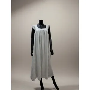 A New Day Linen Blend Striped Ruffle Sleeve Midi Dress‎ Size L thumbnail 3