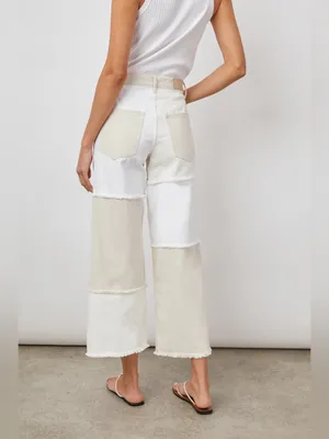 Rails The Getty Crop Wide Leg in Ecru Patchwork Size 25 thumbnail 4